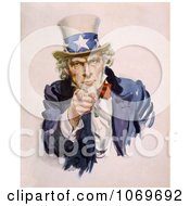 Poster, Art Print Of Uncle Sam Wearing The Starred Hat And Pointing His Finger