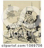 Clipart Of The New Pup Don Administration Tariff Reform Law Uncle Sam Royalty Free Historical Stock Illustration by JVPD