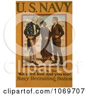 Clipart Of Uncle Sam Recruiting Young Men To The Military