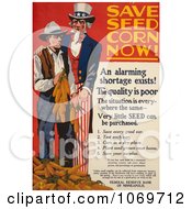 Poster, Art Print Of Uncle Sam - Save Seed Corn Now