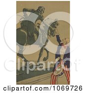 Poster, Art Print Of Uncle Sam Shaking Hands With The Marquis De Lafayette