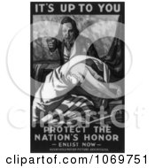 Poster, Art Print Of Uncle Sam - Protect The Nations Honor - Enlist Now