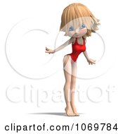 Clipart 3d Blond Lifeguard Woman Posing Royalty Free CGI Illustration by Ralf61