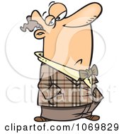 Clipart Snobbish Man With His Nose In The Air Royalty Free Vector Illustration by toonaday