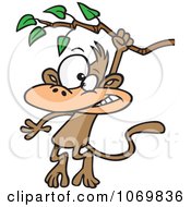 Poster, Art Print Of Monkey Swinging From A Branch