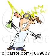 Poster, Art Print Of Mad Scientist Holding A Beaker