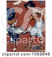 Poster, Art Print Of Young Women Playing Football 1901