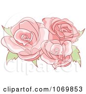 Poster, Art Print Of Three Pink Roses