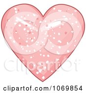 Clipart Sparkly Pink Heart Royalty Free Vector Illustration
