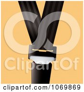 Clipart Seat Belt Buckled Over Orange Royalty Free Vector Illustration