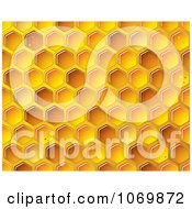 Poster, Art Print Of Golden Honeycomb Background