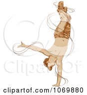 Poster, Art Print Of B Boy Dancer Doing A Move On One Hand
