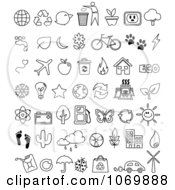 Poster, Art Print Of Outline Ecology Icons