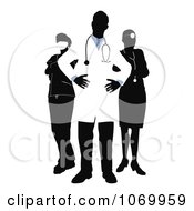 Clipart Posing Medical Team Royalty Free Vector Illustration