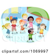 Poster, Art Print Of Diverse Stick Students Playing In A Class Room