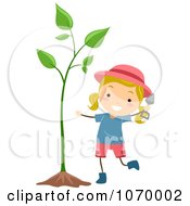Poster, Art Print Of Stick Girl With A Plant