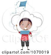 Poster, Art Print Of Stick Boy Announcing A Windy Weather Forecast