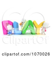 Poster, Art Print Of 3d Ivory Students With Play