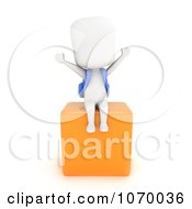 Clipart 3d Ivory School Boy Sitting On A Cube Royalty Free CGI Illustration by BNP Design Studio