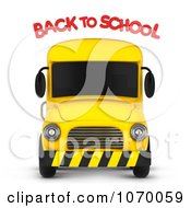 Poster, Art Print Of 3d Bus And Back To School Text - Royalty Free Cgi Illustration