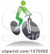Cyclist Icon And Shadow 7