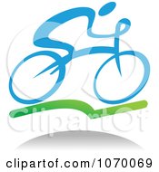 Poster, Art Print Of Cyclist Icon And Shadow 1