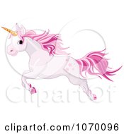 Poster, Art Print Of Pink Unicorn Leaping