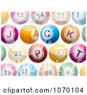 3d Colorful Jackpot Lottery Balls