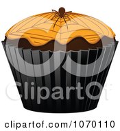 Poster, Art Print Of 3d Halloween Cupcake With A Spider