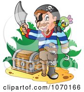 Poster, Art Print Of Pirate Claiming Discovered Treasure