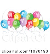 Poster, Art Print Of Happy Birthday Balloons