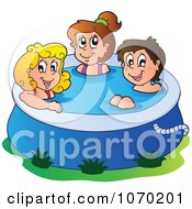 Poster, Art Print Of Summer Kids In A Swimming Pool