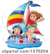 Poster, Art Print Of Summer Kids Sailing