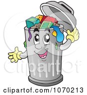 Poster, Art Print Of Trash Can Character