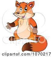 Clipart Presenting Fox Royalty Free Vector Illustration by visekart