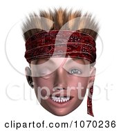Clipart 3d Winking Hoodlum Boy Wearing A Bandana Royalty Free CGI Illustration