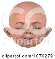 Clipart 3d Baby Face 8 Royalty Free CGI Illustration