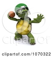 Poster, Art Print Of 3d Tortoise Throwing A Football