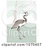 Poster, Art Print Of Brown Crane Near A Tree