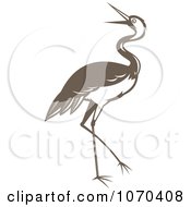 Poster, Art Print Of Brown Crane