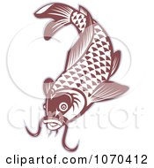 Poster, Art Print Of Red Carp Fish Logo