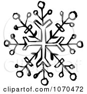 Poster, Art Print Of Black And White Snowflake