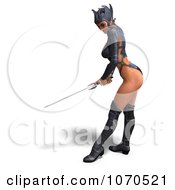Clipart 3d Sexy Warrior Princess Bending With A Sword Royalty Free CGI Illustration by Ralf61