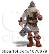 Clipart 3d Strong Medieval Warrior Holding A Hammer 1 Royalty Free CGI Illustration by Ralf61