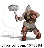 Clipart 3d Strong Medieval Warrior Holding A Hammer 2 Royalty Free CGI Illustration by Ralf61 #COLLC1070684-0172
