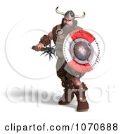 Clipart 3d Strong Medieval Warrior With A Shield And Club Royalty Free CGI Illustration by Ralf61