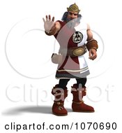 Clipart 3d Strong Medieval King Holding His Hand Out To Stop Royalty Free CGI Illustration by Ralf61