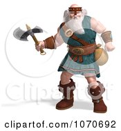 Clipart 3d Strong Old Medieval Warrior Man Holding A Mace Royalty Free CGI Illustration by Ralf61