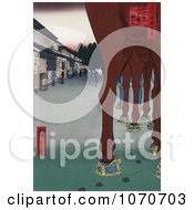 Poster, Art Print Of HorseS Legs With A View Of Shops Japan