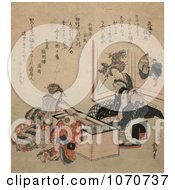 Poster, Art Print Of Two Geisha Women And A Child At A Tea Party